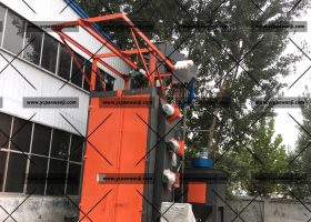鹽城：Q37100吊鉤式拋丸機清理大型工件，重型工件效果